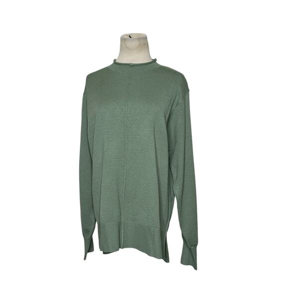 Green long sleeves high neck sweater size Large - Picture 1 of 9